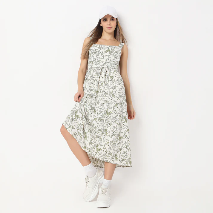 Flare Fit Printed Betty Sleeveless Dress